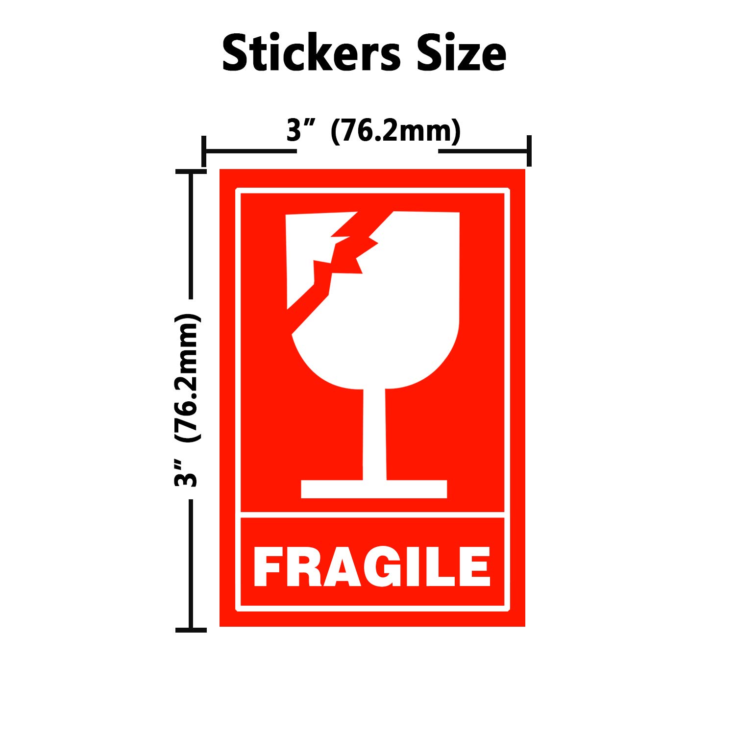 Amazon.com: Fragile Glass Stickers - Handle with Care, 2x3 Inch